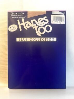 Hanes Too Plus Collection Queensize Control Top Sandalfoot Style E08 Size 3Q